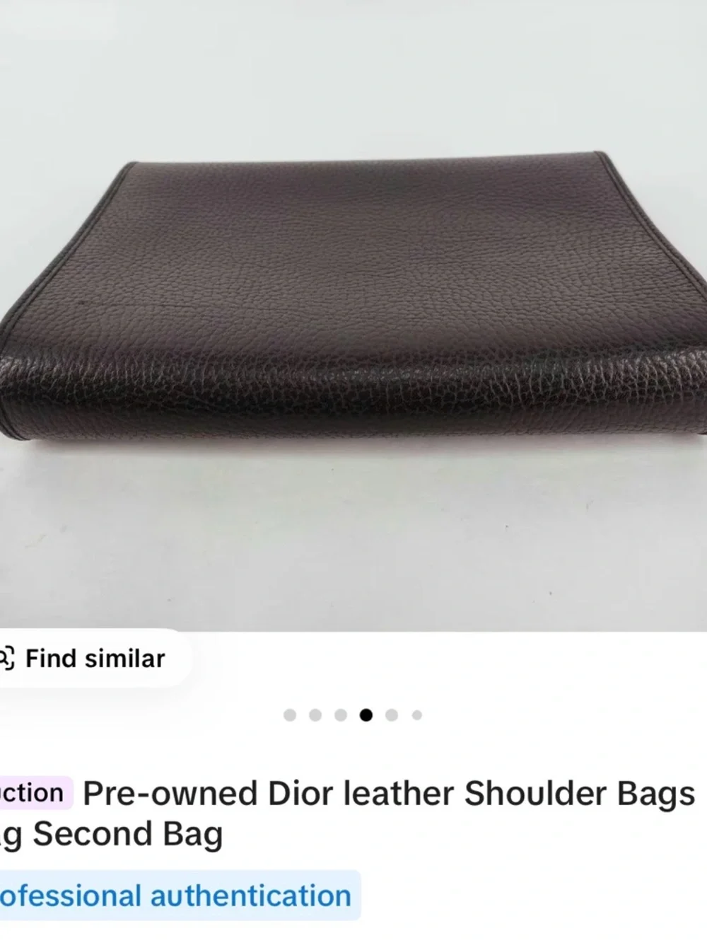 Dior Black Pebbled Leather Shoulder Bag - Picture 4 of 6